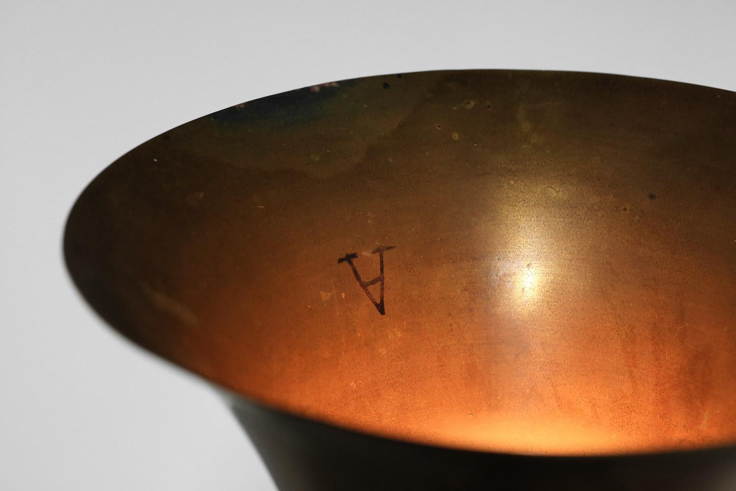 Lámpara modernista francesa de latón de los años 40 art decó Latón en venta