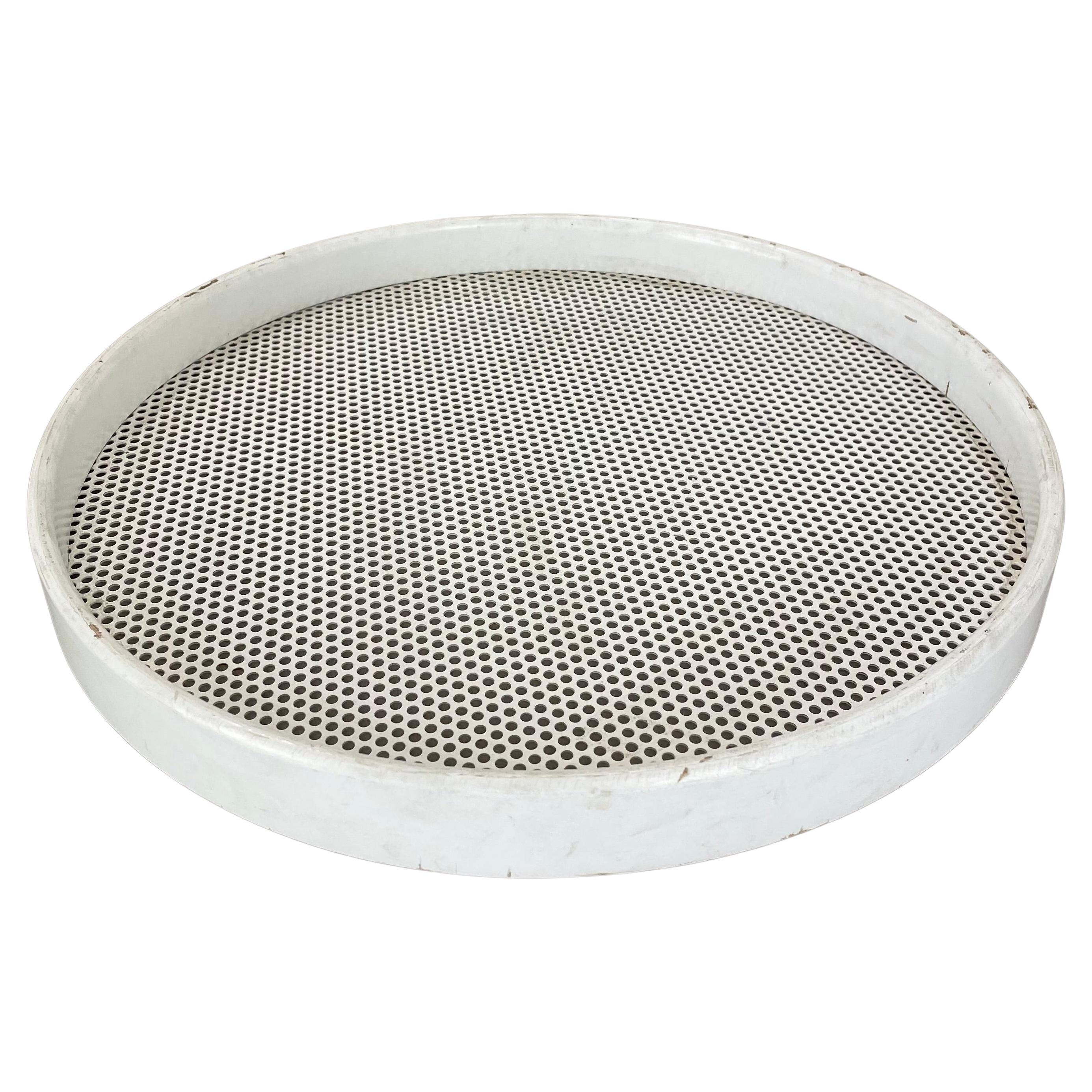 French Modernist Brass Tray "HOLE Pattern" in Style of Mathieu Matégot, 1970s For Sale