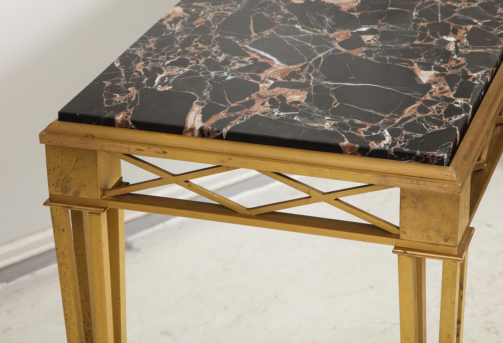 Bronze Marble-top Console in the Art Deco Manner 4