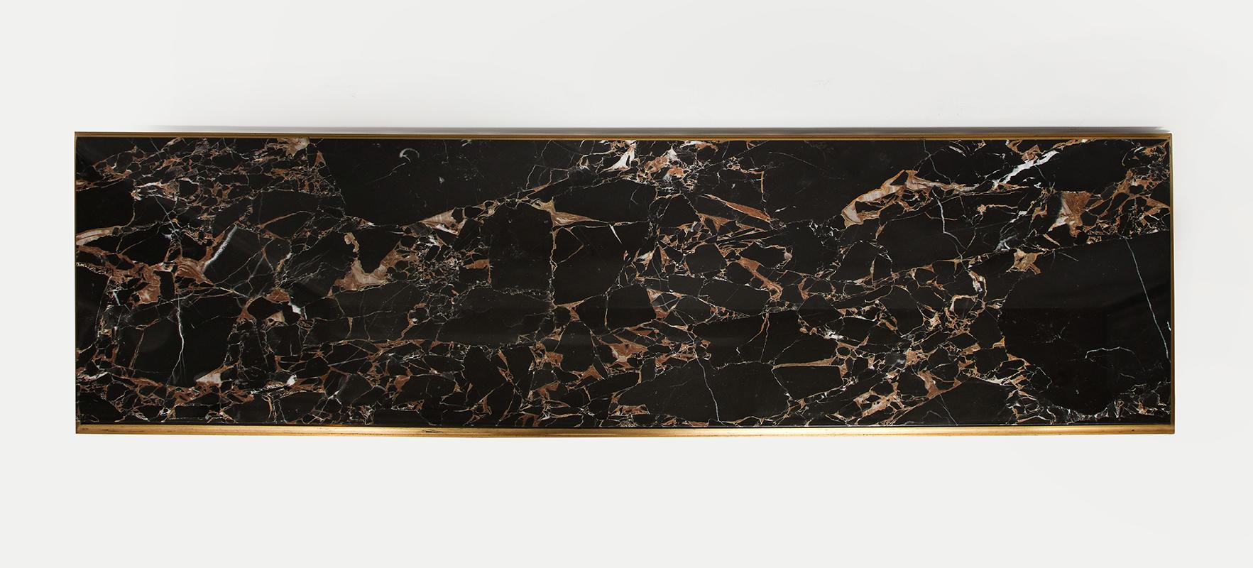 Bronze Marble-top Console in the Art Deco Manner 1