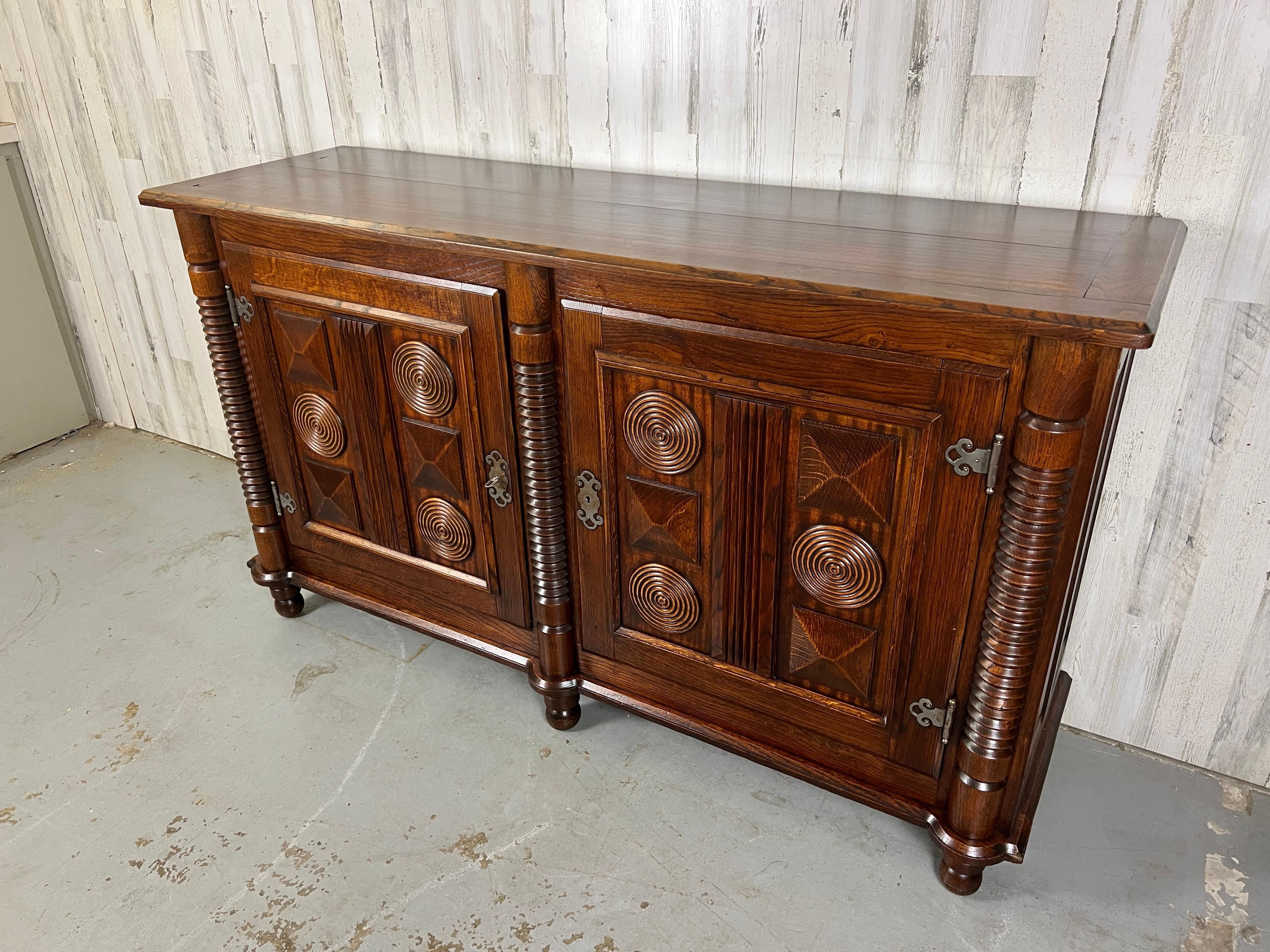 French Modernist Buffet by Charles Dudouyt  In Good Condition For Sale In Denton, TX