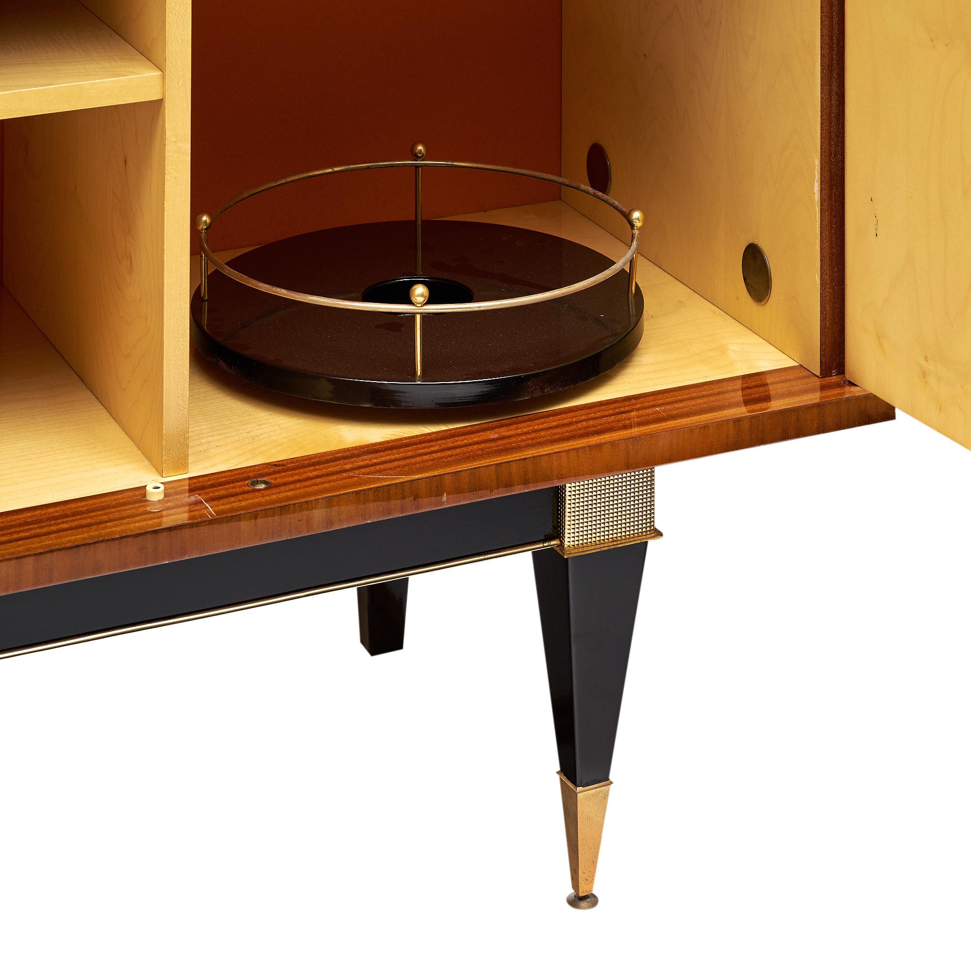 Mahogany French Modernist Buffet For Sale
