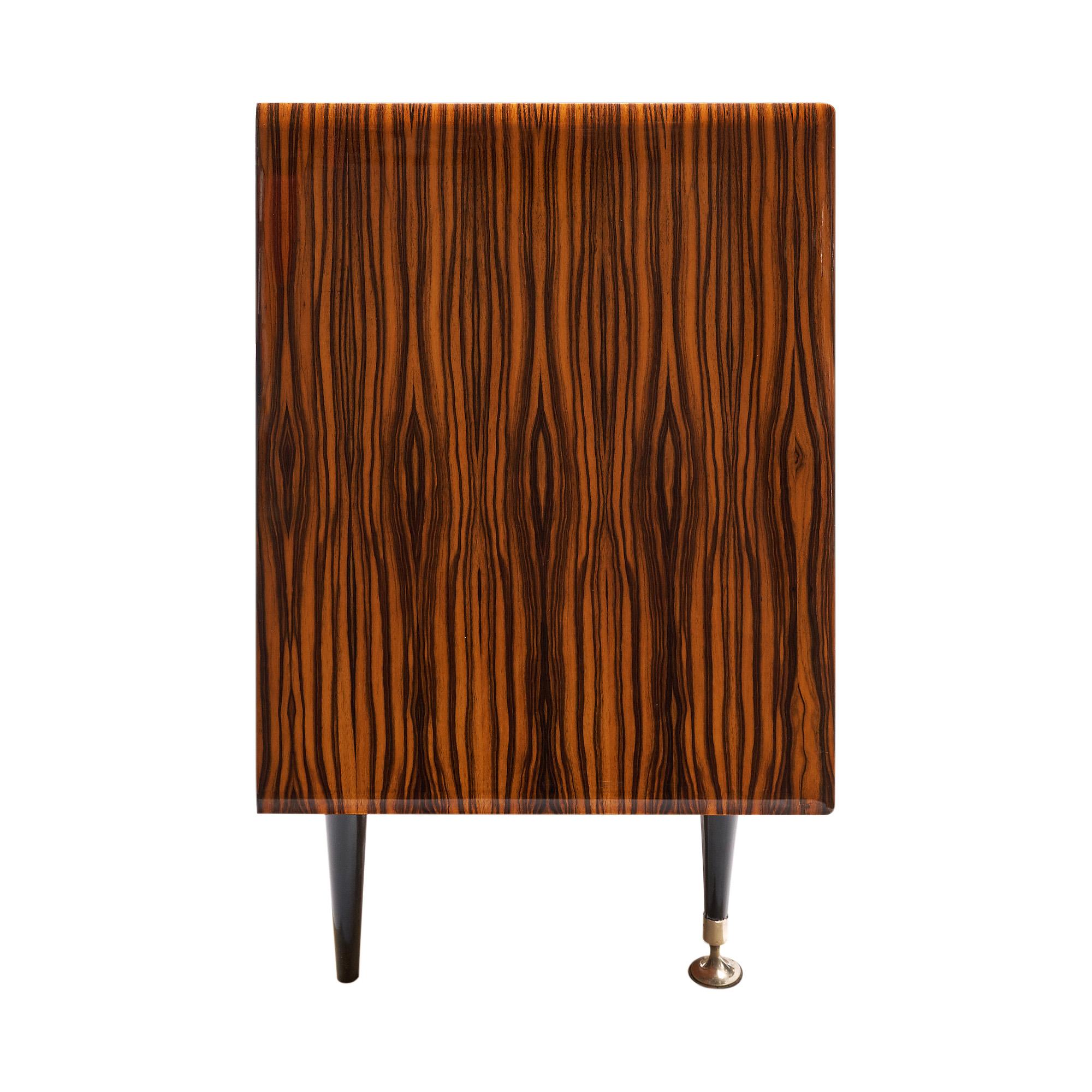 French Modernist Buffet in Ebony of Macassar For Sale 1