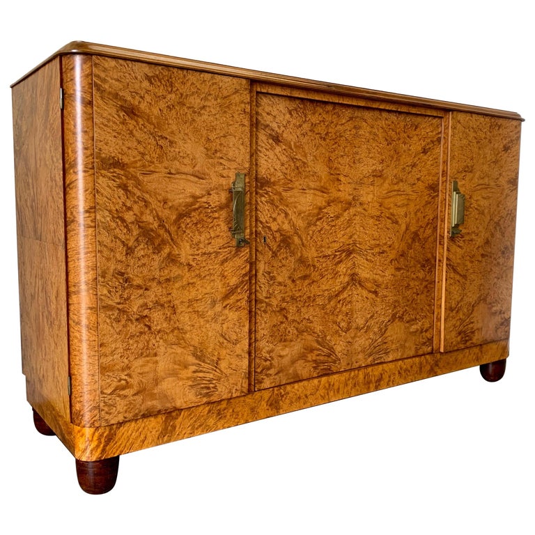 French Modernist Burl Wood Buffet at 1stDibs | burlwood buffet, burled wood  buffet, burl buffet