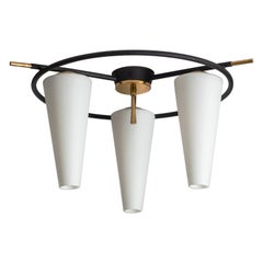 French Modernist Ceiling Light, 1950s