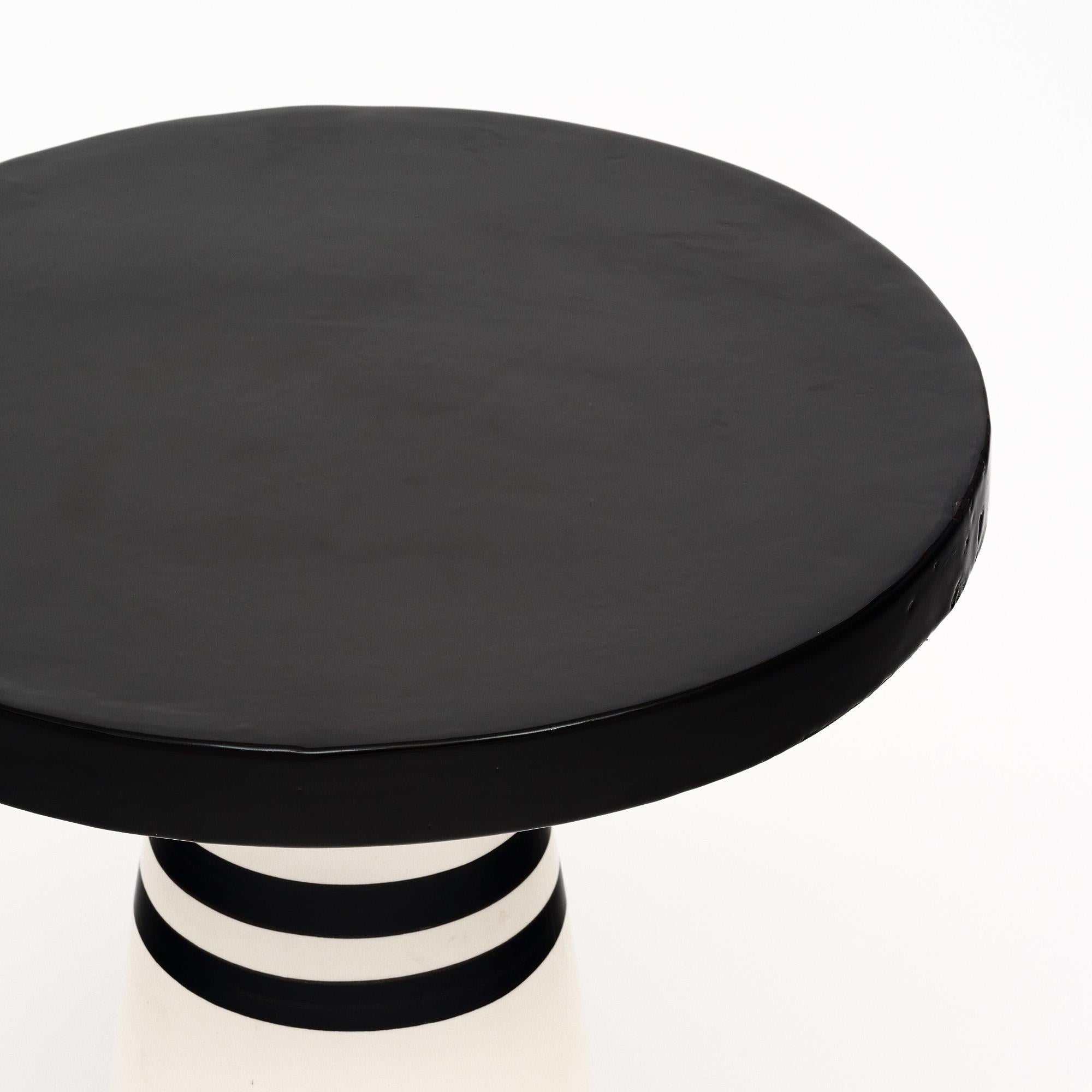 French Modernist Ceramic Side Tables In Good Condition For Sale In Austin, TX