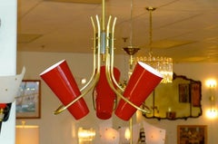 French 1950's Chandelier with Brass and Gunmetal