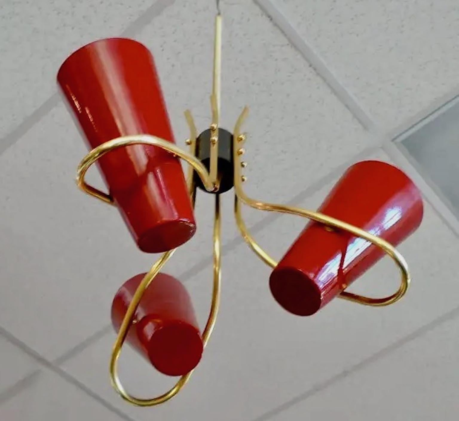 Lustre moderniste français attribué à la Maison Jansen en vente 1