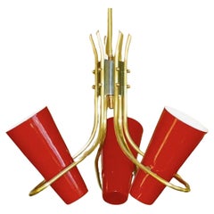 Lampadario modernista francese attribuito alla Maison Jansen