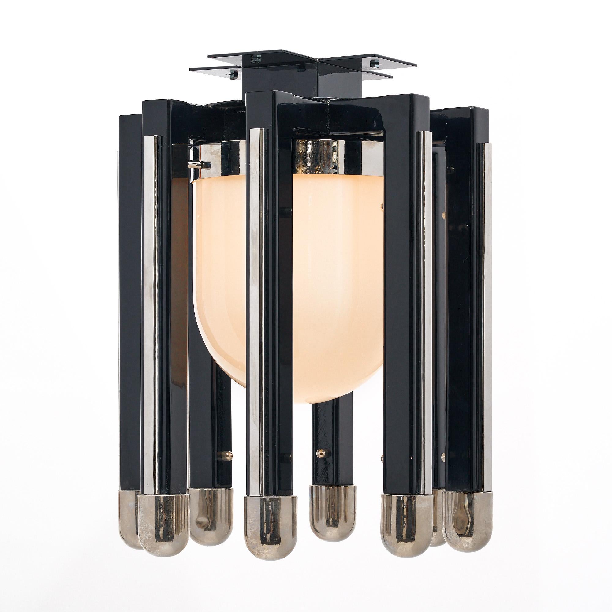 French Modernist Chandelier attributed to Philippe Jean In Good Condition For Sale In Austin, TX