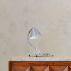 French Modernist Chrome Table Lamp by G. Humbert, 1940s
