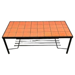 Mesa de centro modernista francesa de los años 70