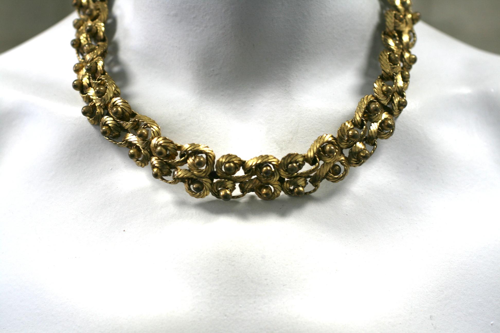 French Modernist Coil Necklace In Good Condition For Sale In New York, NY
