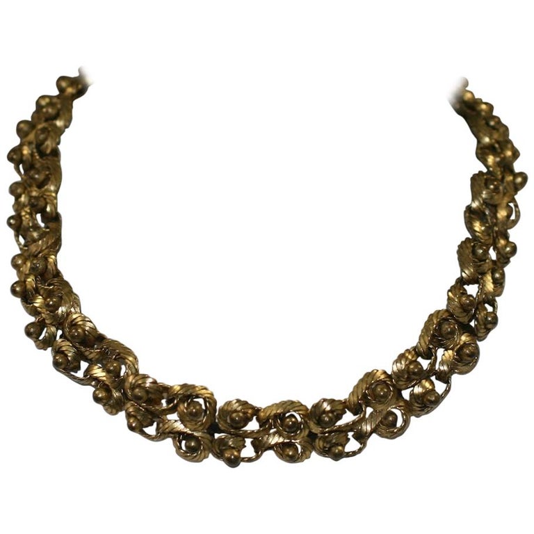 French Modernist Coil Necklace For Sale at 1stDibs