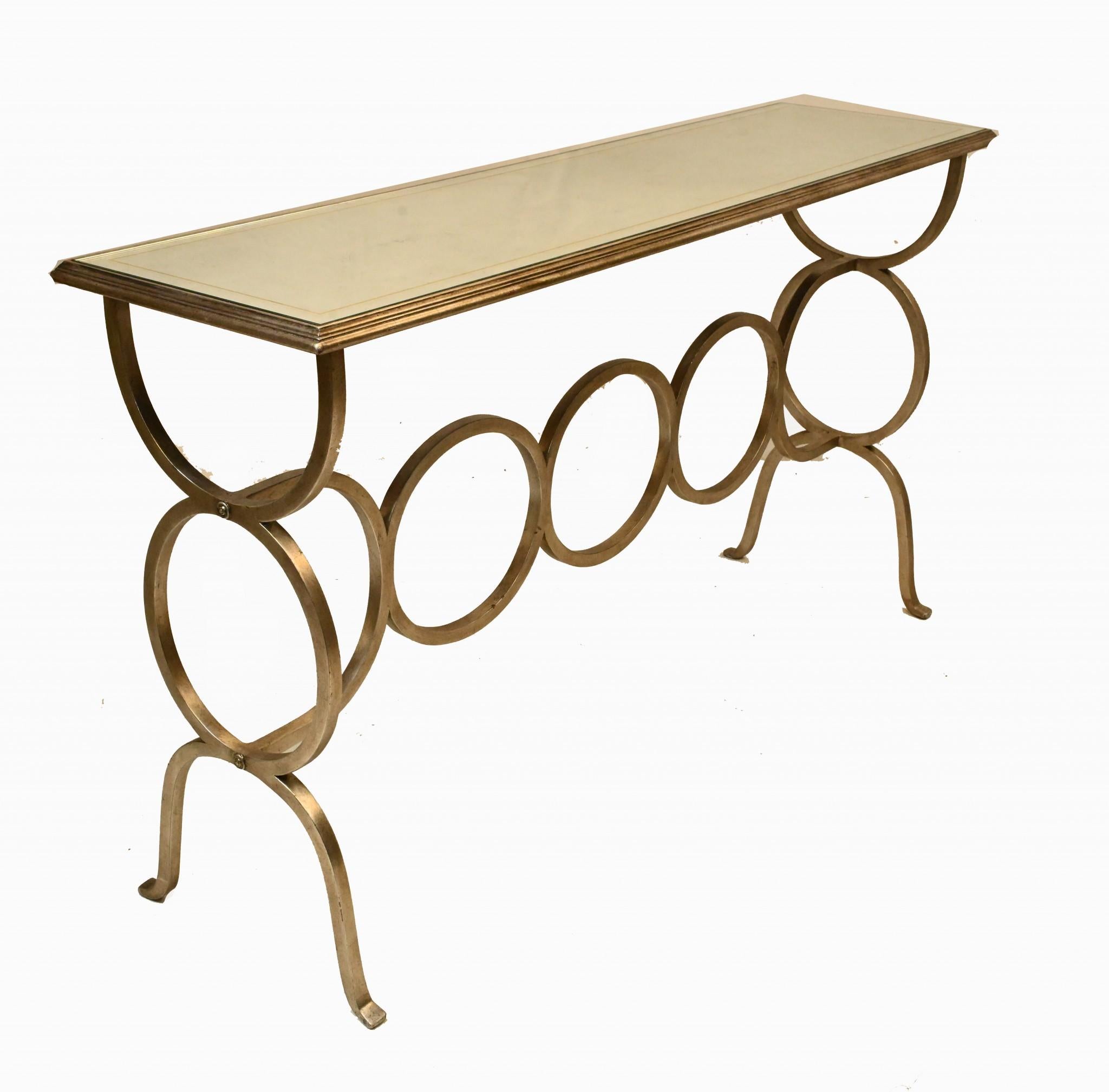 Milieu du XXe siècle Table console moderniste française Vintage Interiors en vente