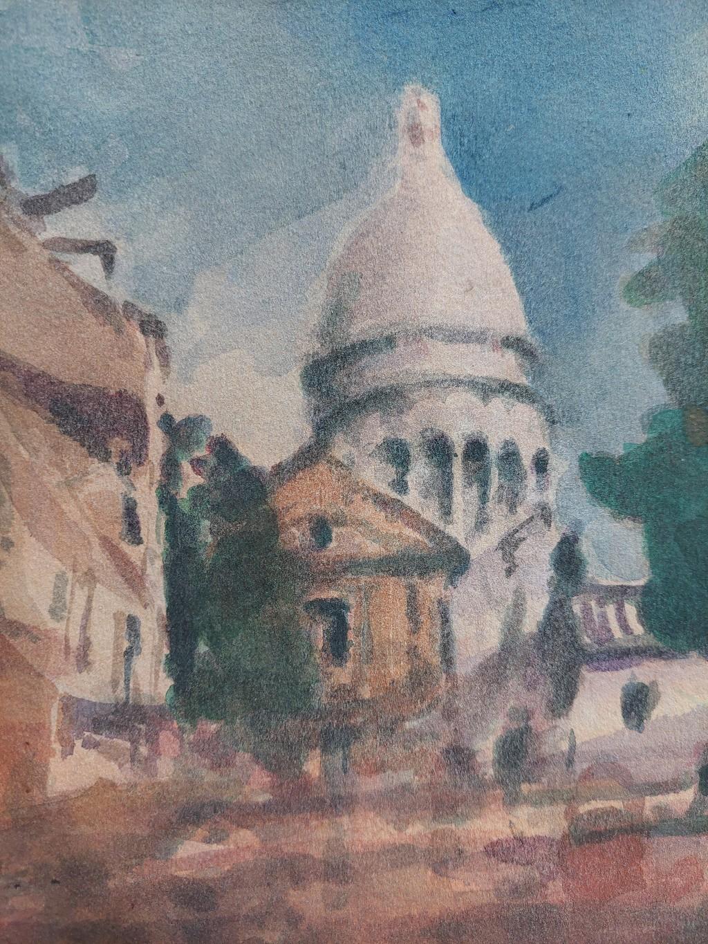 20ième siècle Peinture cubiste française moderniste de Montmartre, Paris en vente