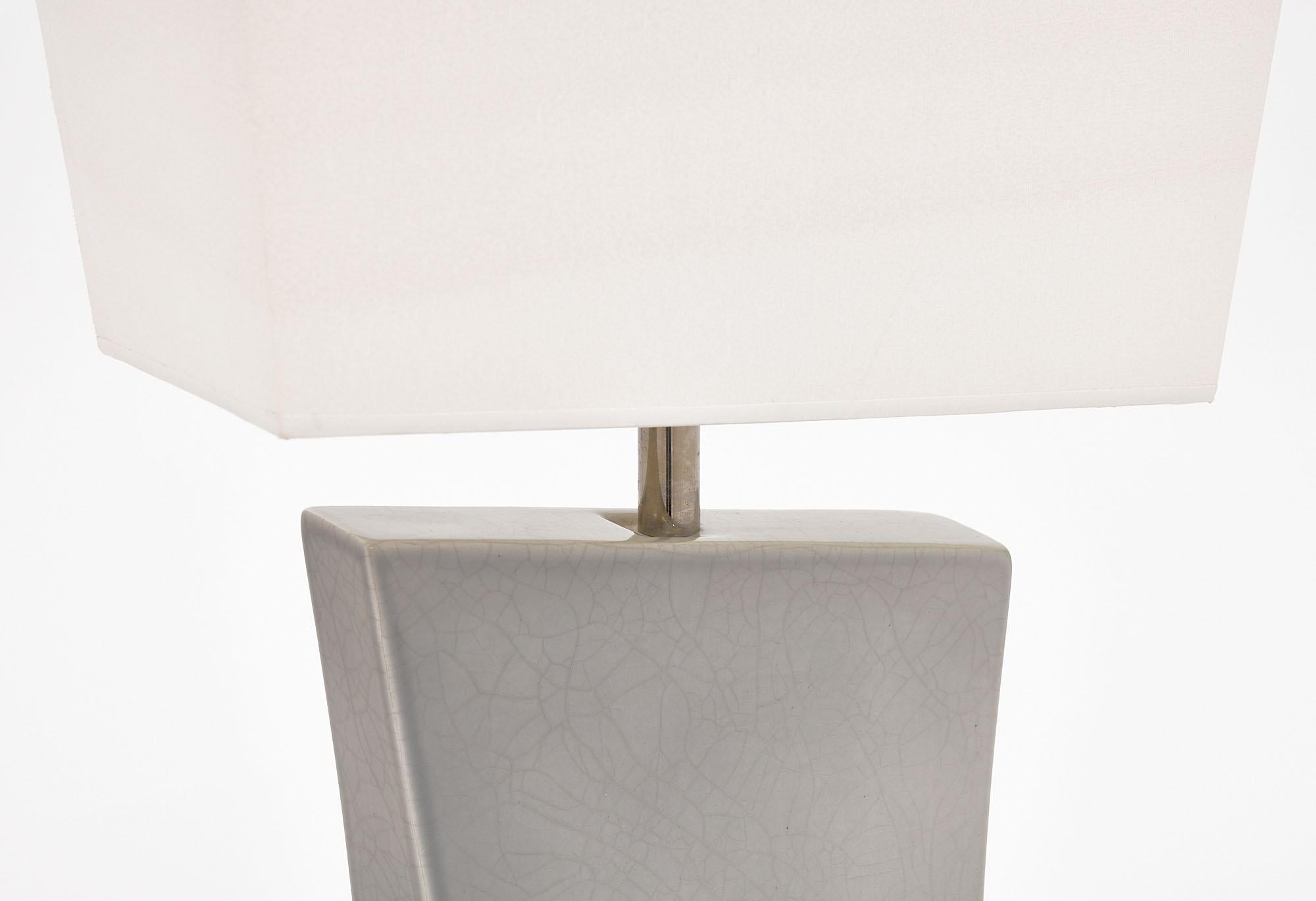 French Modernist “Drimmer” Ceramic Lamps 1