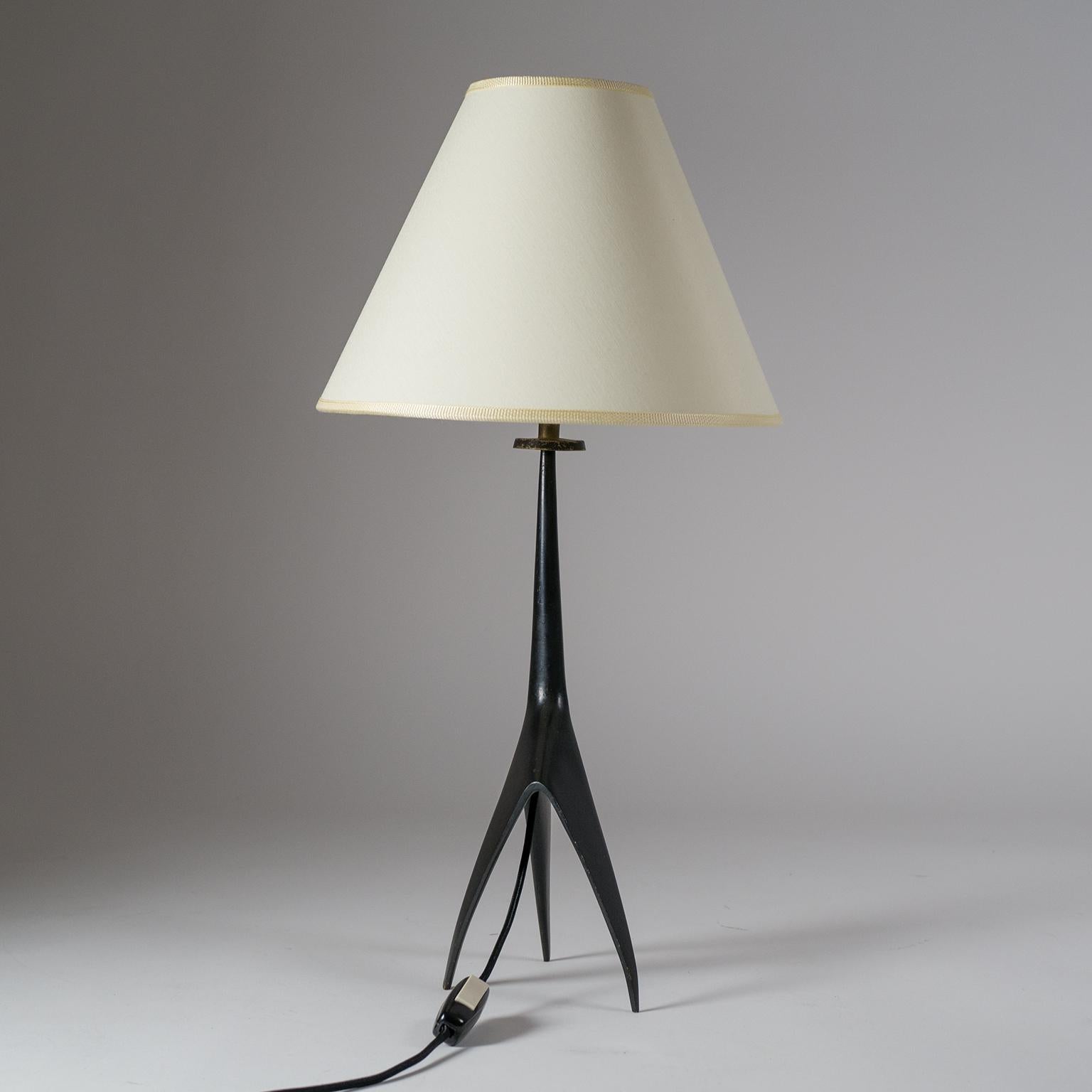 French Modernist 'Giraffe' Bronze Table Lamp, 1950s 3