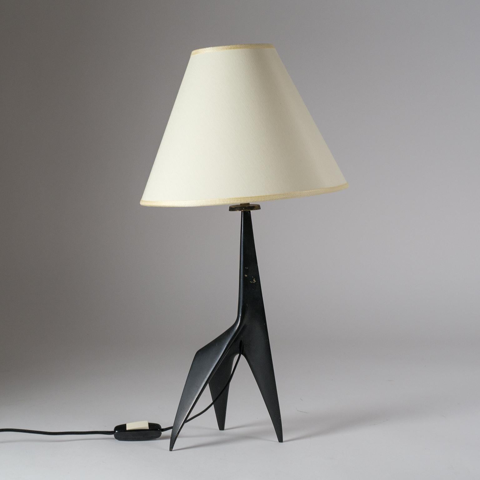 Mid-Century Modern French Modernist 'Giraffe' Bronze Table Lamp, 1950s