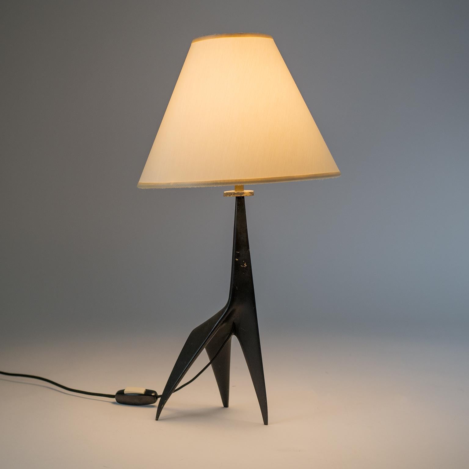 Mid-20th Century French Modernist 'Giraffe' Bronze Table Lamp, 1950s
