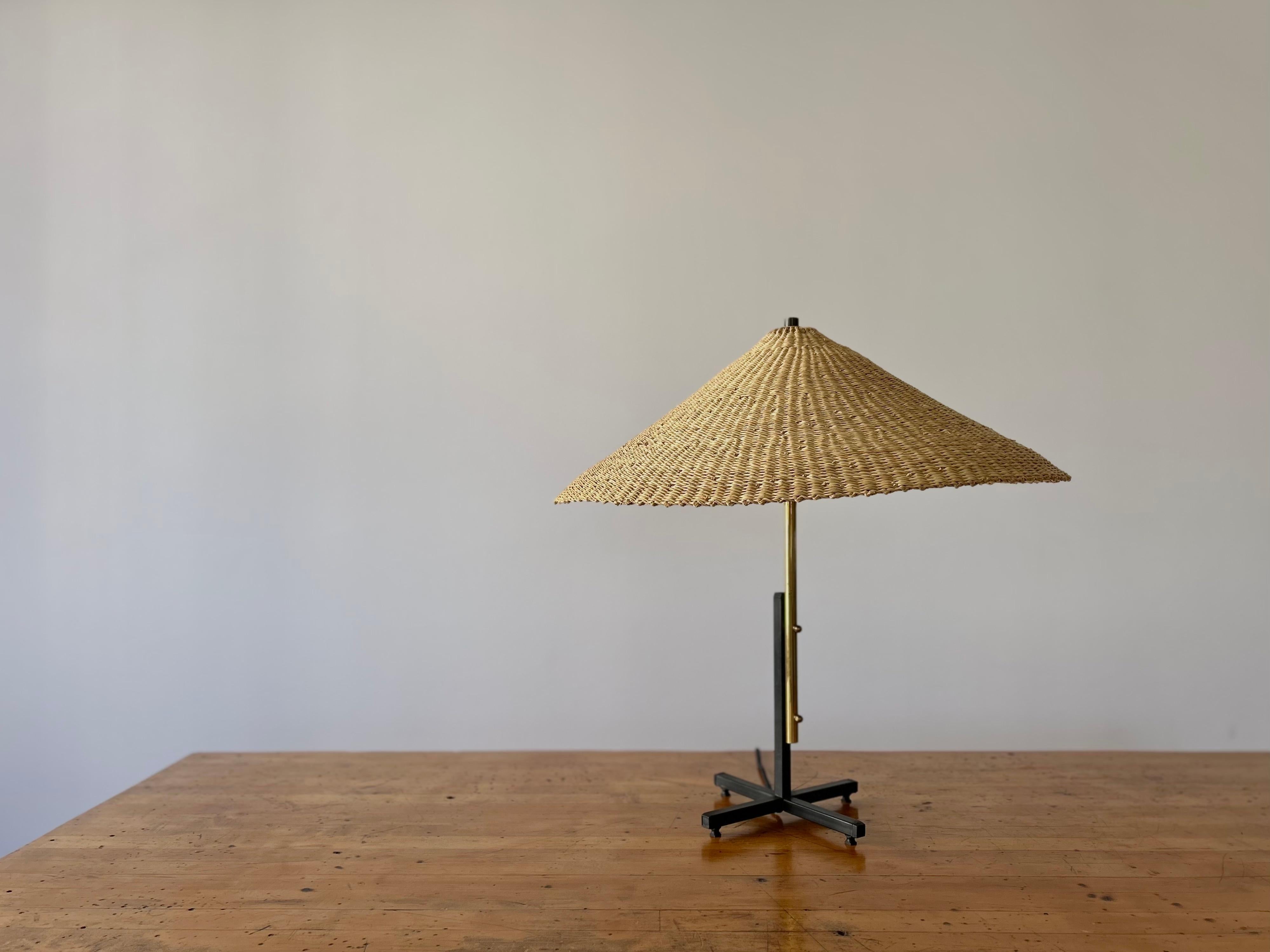 Metal French Modernist Lamp For Sale