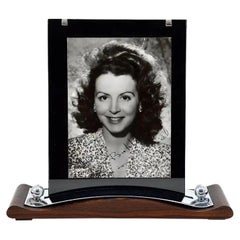 French Modernist Macassar and Chrome Art Deco Photo-Frame, 1930