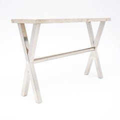 French Modernist Marble Console Table