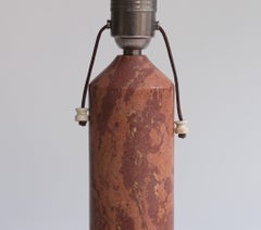 Lampada da tavolo in marmo monolitica modernista francese, anni '30