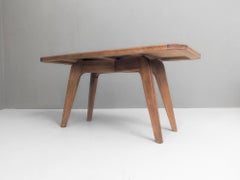 French Modernist Sculptural Oak Table, 1930s