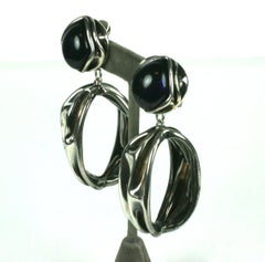 French Modernist  Serge Breton Hoop Earclips