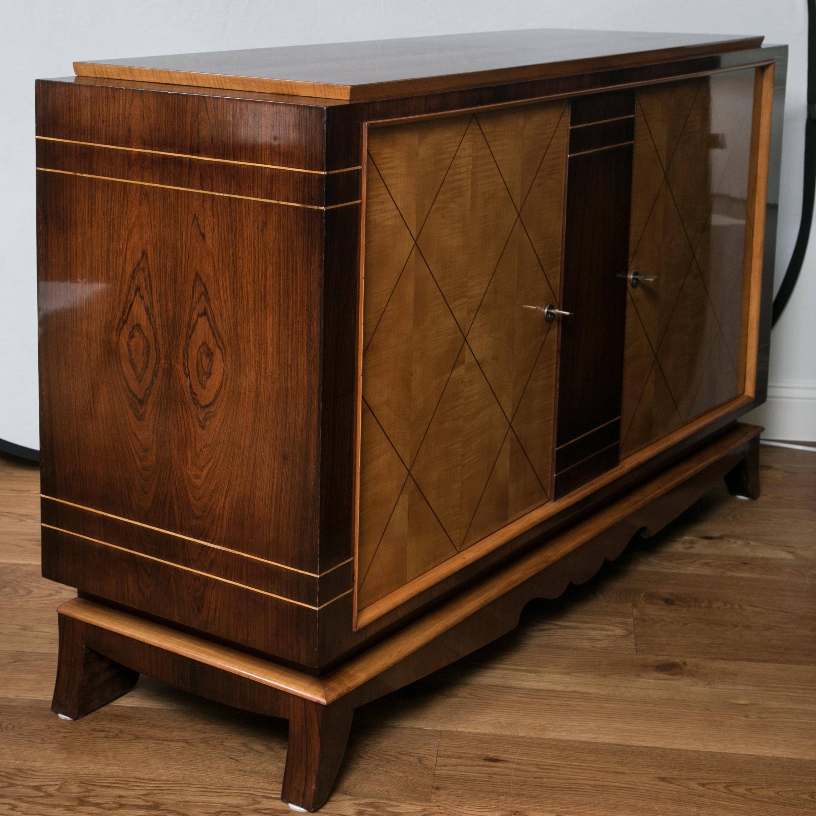 Rosewood French Modernist Sideboard