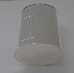 Caja de puros modernista francesa chapada en plata de Crevillen, París c.1960