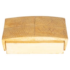 French Modernist Snake Skin, Elm & Parchment Decorative Box by R&Y Augousti