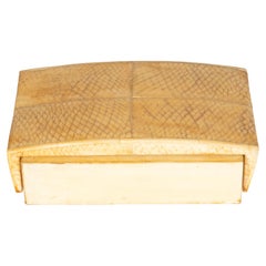 French Modernist Snake Skin, Elm & Parchment Decorative Box by R&Y Augousti