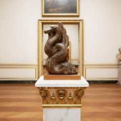 French Modernist Stoneware Sculpture “Serpent” (1946) by Marcel Derny