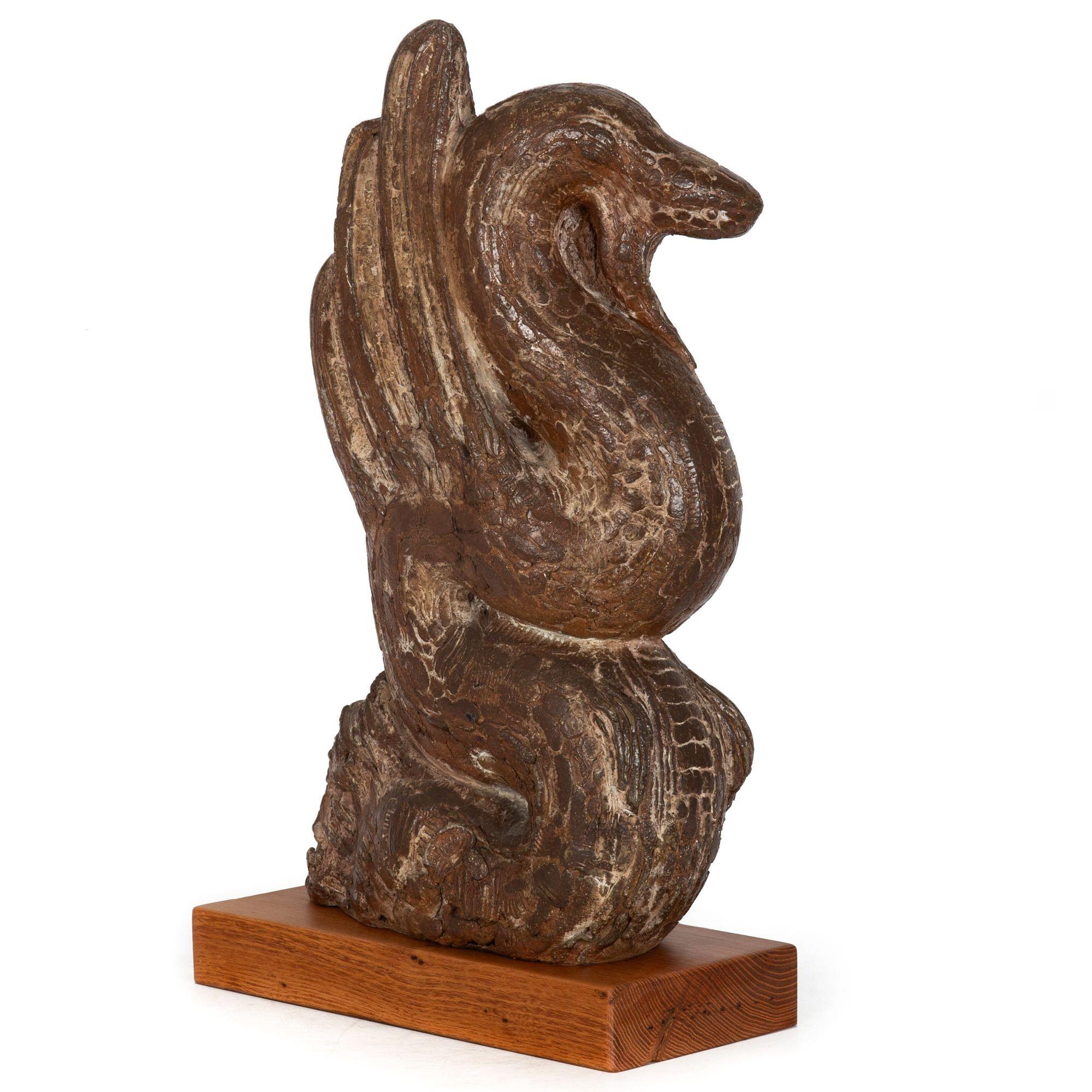 Francese Scultura modernista francese in gres 