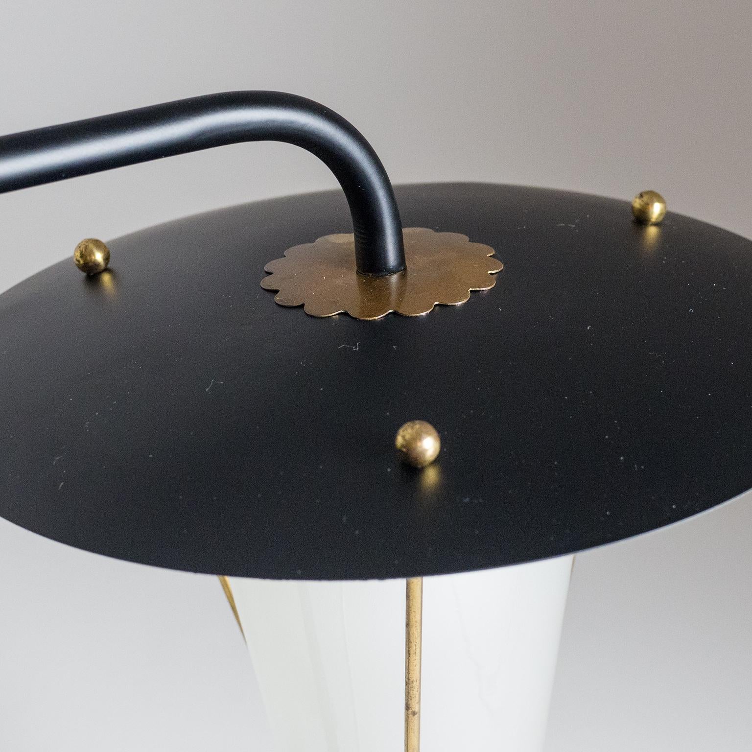 Lacquered French Modernist Table Lamp, circa 1950 For Sale