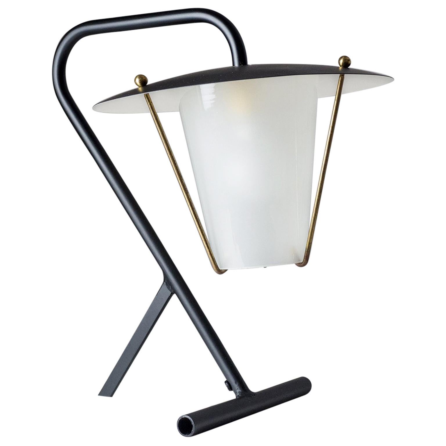 Lampe de table moderniste française, datant d'environ 1950