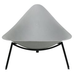 French Modernist Tripod Fiberglass Lounge Chair by Ed Mérat