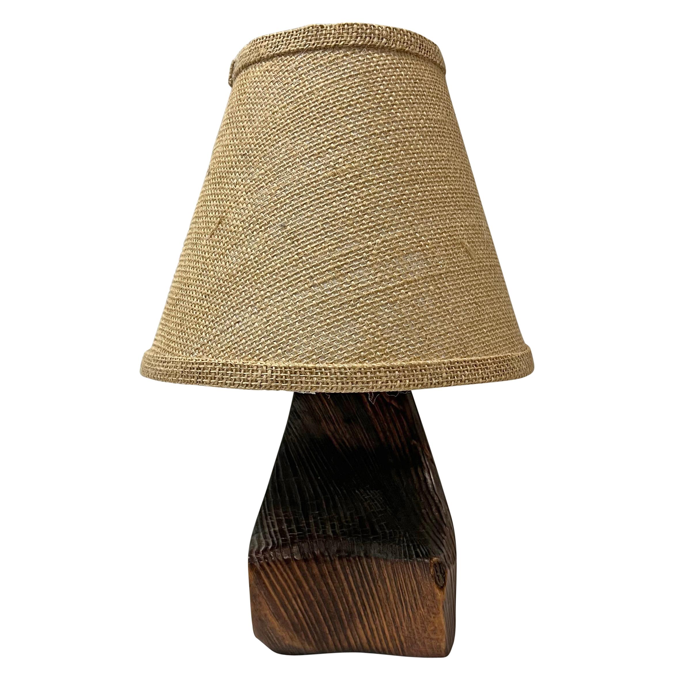 Mid-20th Century French Modernist Wood Lamp For Sale