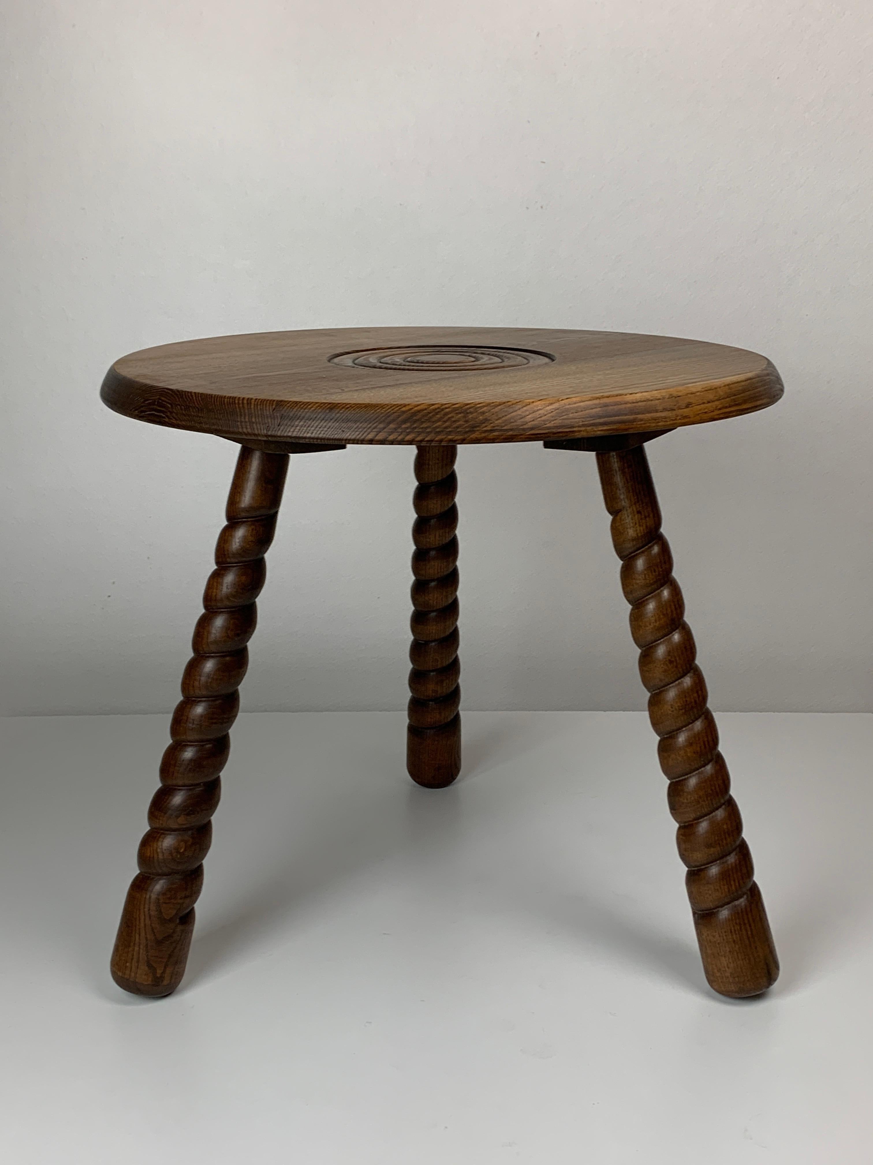 French modernist wood turned bobbin side sable in the manner of Charles Dudouyt In Good Condition In Zaandam, NL