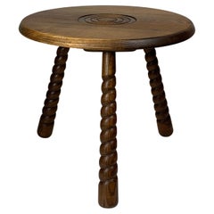 French modernist wood turned bobbin side sable in the manner of Charles Dudouyt