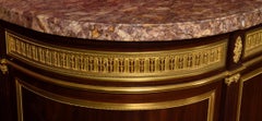 French Mahogany Gilt Bronze Console Desserte by F.Linke