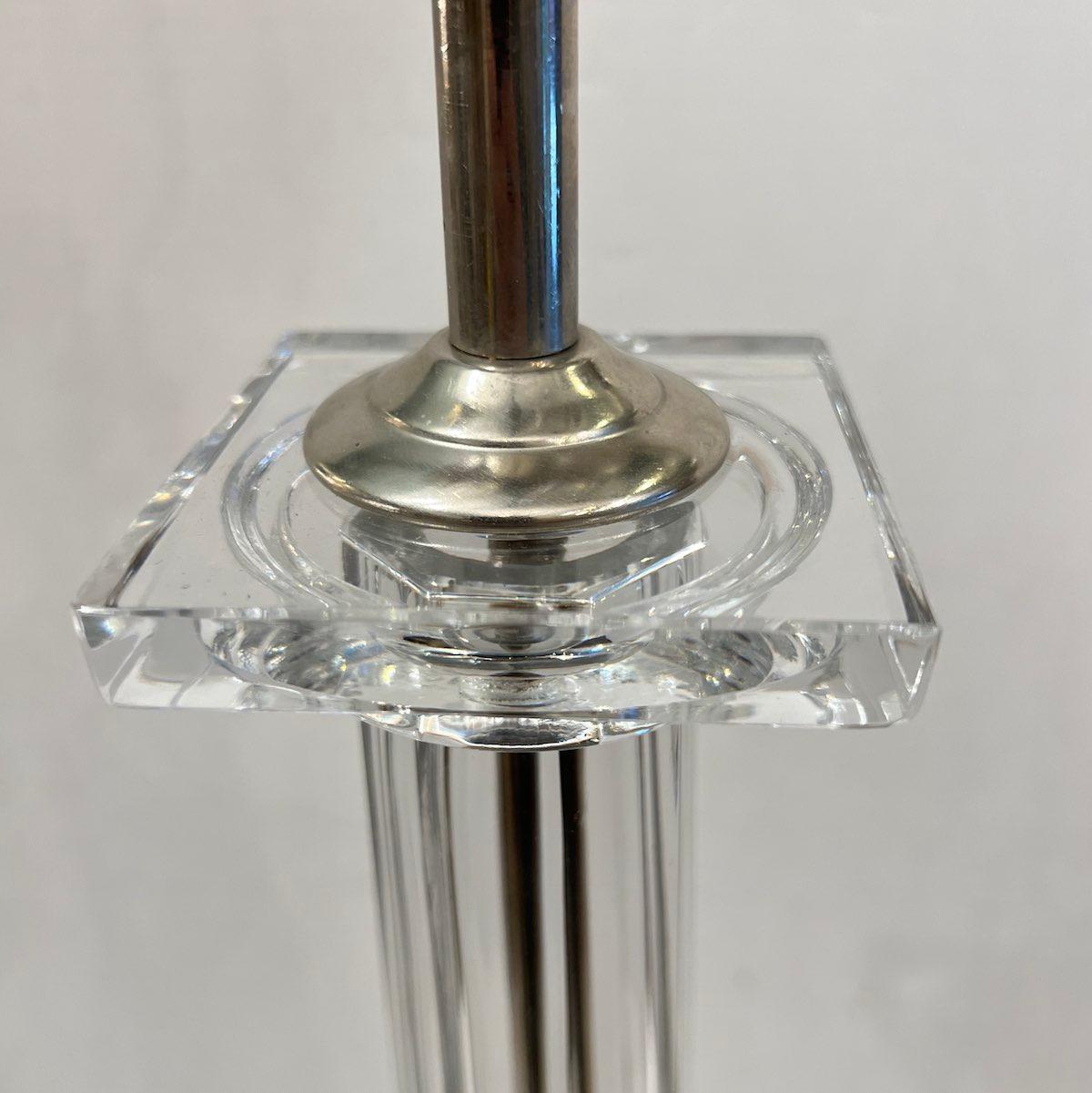 Mid-20th Century French Molded Glass Lamp For Sale