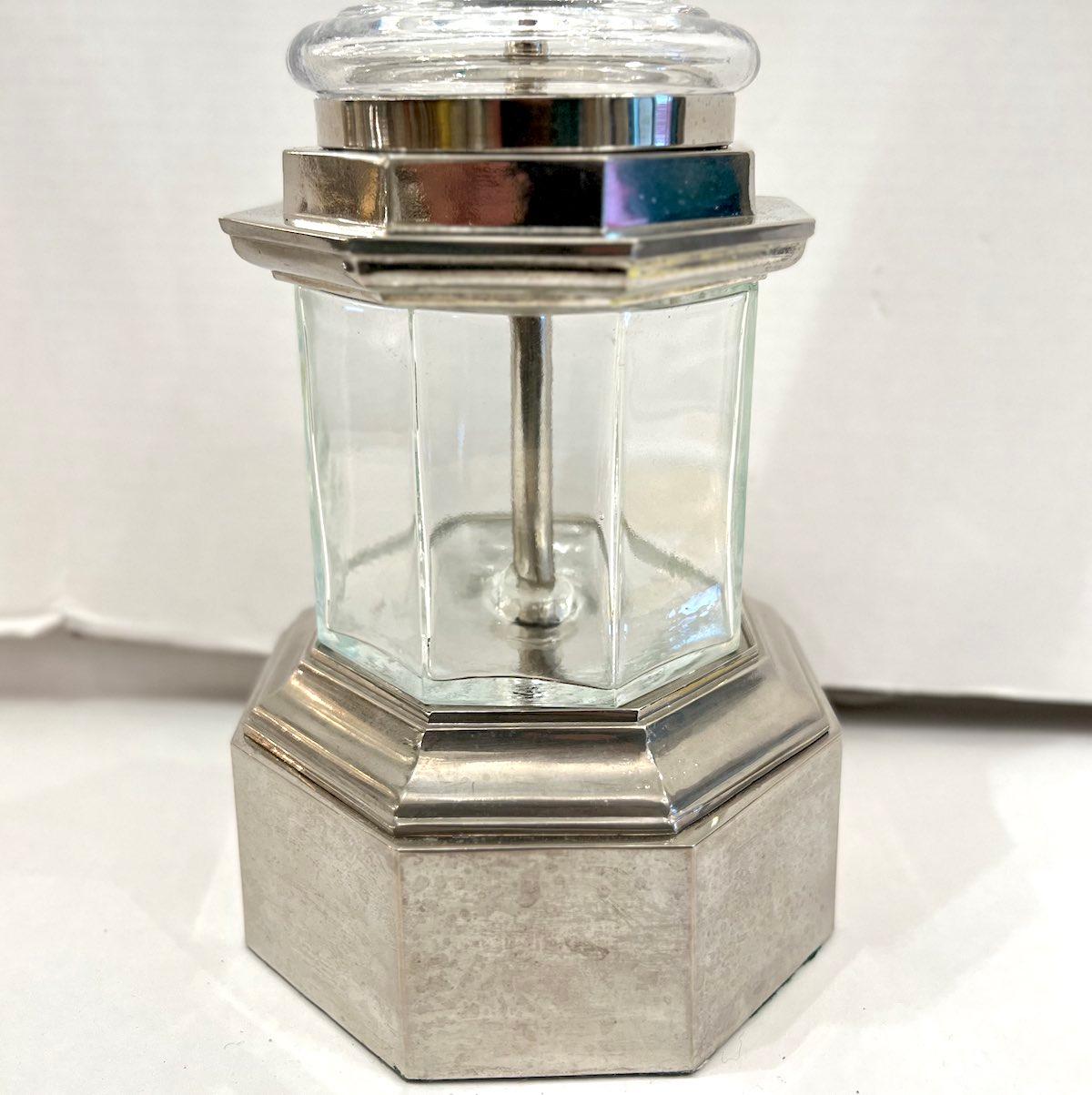 French Molded Glass Lamp For Sale 3