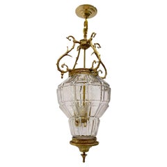 Antique French Molded Glass Lantern