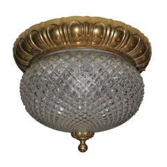 Luminaire français en verre moulé