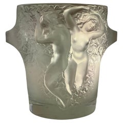 Secchiello da ghiaccio per champagne in cristallo modellato e lucidato, Ganymede,  Lalique