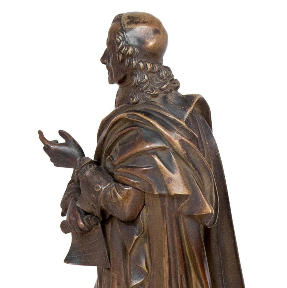 Patinierte Bronzen „Moliere“ und „Cornielle“ aus Frankreich im Zustand „Gut“ im Angebot in Astoria, NY