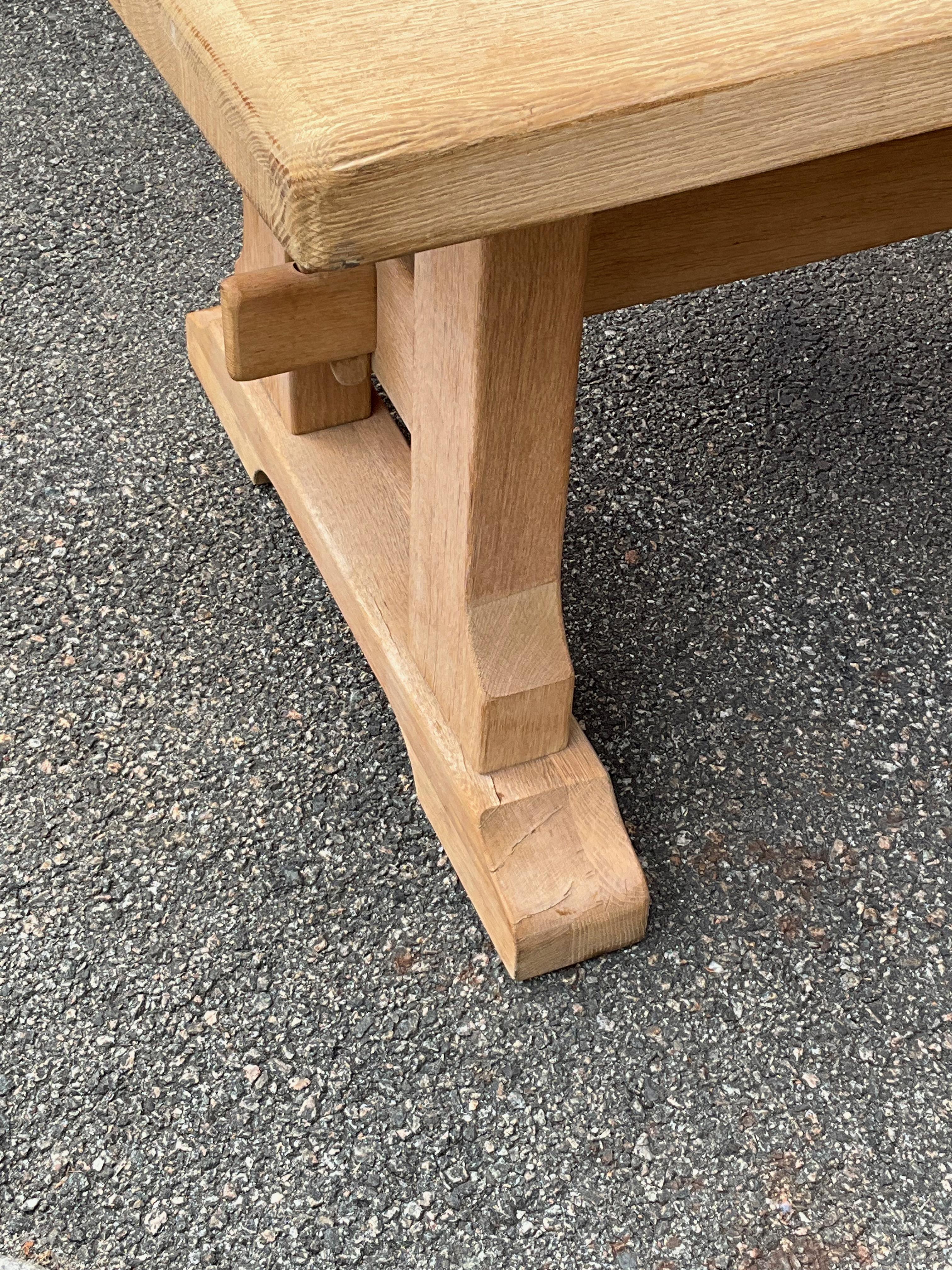 French Monastery Style Table Bleached Oak 3